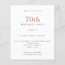 Suche nach alter 70 jahre einladungen Minimalistisch