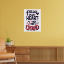 Suche nach mir zu folgen poster Typografie