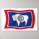 Suche nach wyoming flagge poster Vereinte staaten