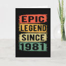 Suche nach made in 1981 karten Geburtstagsgeschenk