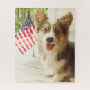 Suche nach american flag puzzle Hund