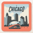 Suche nach chicago illinois untersetzer Vintages reiseplakat