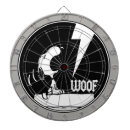 Suche nach hunde auf einem weg dartscheiben Scharlachrot