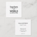 Suche nach zurück zur schule visitenkarten Teacher