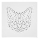 Suche nach geometrische katze poster Modern