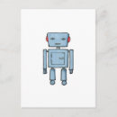 Suche nach roboter für kinder postkarten Blau