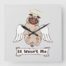 Suche nach lustige möpse wanduhren Mops