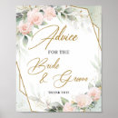 Suche nach braut und bräutigam poster Aquarell blumen
