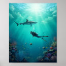 Suche nach taucher poster Hai