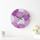 Suche nach lila muster wanduhren Violette blumen