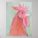 Suche nach huhn und eier poster Aquarell