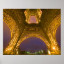 Suche nach eiffelturm nachts poster France