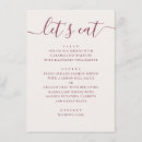 Suche nach empfangsmenü Elegante hochzeitsmenükarte
