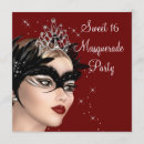 Suche nach maskerade party des bonbons 16 einladungen Schwarzes