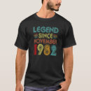 Suche nach legende seit 1982 tshirts Geburtstag