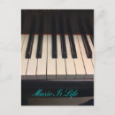 Suche nach musik ist leben postkarten Klavier