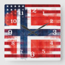 Suche nach american flag wanduhren Red white and blue