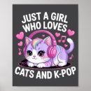 Suche nach kawaii katze poster Mädchen
