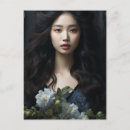 Suche nach schwarzes haar postkarten Blume