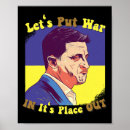 Suche nach krieg und frieden poster Ukrainische flagge