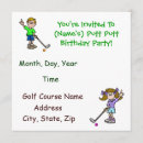 Suche nach golf cartoon einladungen Kinder