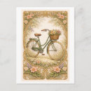 Suche nach fahrrad mit korb postkarten Vintage
