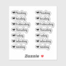 Suche nach wochentag aufkleber Modern