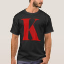 Suche nach monogramm k tshirts Brief