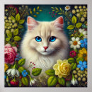 Suche nach grüne mit augen katze poster Blume