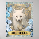 Suche nach blauer fuchs poster Aquarell