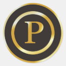 Suche nach initial p aufkleber Gold
