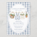 Suche nach blauer gingham einladungen Blaue gingham babyparty