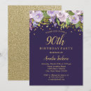 Suche nach lila geburtstag einladungen Glitzer