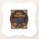 Suche nach schwarze katze halloweens untersetzer Kürbisdesigns