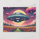 Suche nach außerirdisches postkarten Fliegende untertasse