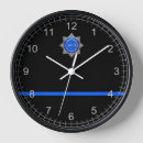 Suche nach dünne blaue linie wanduhren Sheriff