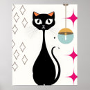 Suche nach der schwarzen katze poster Illustration