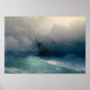 Suche nach schiff im stürmischen meer poster Aivazovsky