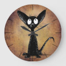 Suche nach lustige katzen wanduhren Schwarze katze