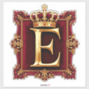 Suche nach monogramm e aufkleber Gold