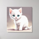 Suche nach weiße katze leinwandbilder Kätzchen