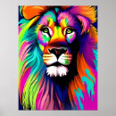 Suche nach bunter löwe poster Tiere