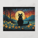 Suche nach vollmond der katze postkarten Happy halloween