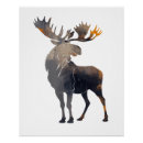 Suche nach elch silhouette poster Wald