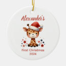 Suche nach niedliche giraffe ornamente Baby first weihnachten