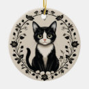 Suche nach schwarz weiße katze ornamente Süß