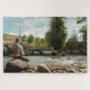 Suche nach fliegenfischen puzzle Fluss