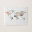 Suche nach karten der welt puzzle Aquarell