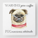 Suche nach niedlicher mops wanduhren Lustig