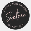 Suche nach sweet sixteen aufkleber Schwarz